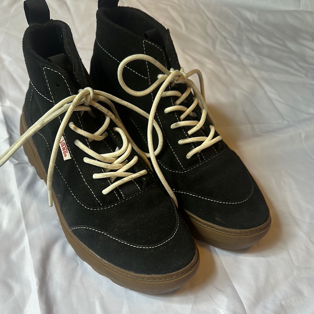 Vans Black and Brown Sneakers with Suede. Made for the elements.